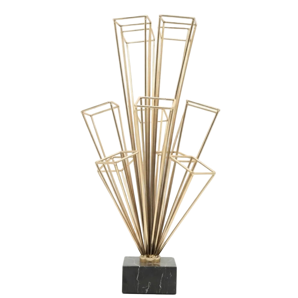 Geometric Brass Showpiece Sculpture at Zubaidas Homestore Pakistan