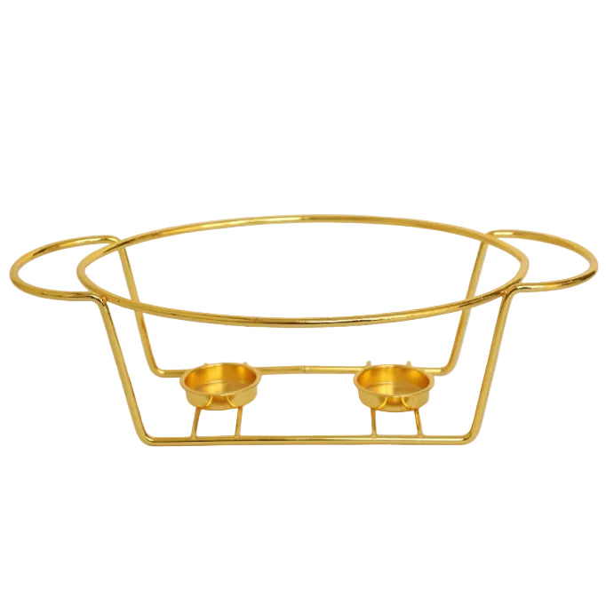 Geometric Ceramic Casserole With Gold Stand 28cm at Zubaidas Homestore Online Pakistan