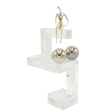 Geometric Golden Human Figurine with Acrylic Stand at Zubaidas Homestore - The Largest Collection of Decor in Pakistan