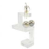 Geometric Golden Human Figurine with Acrylic Stand at Zubaidas Homestore - The Largest Collection of Decor in Pakistan