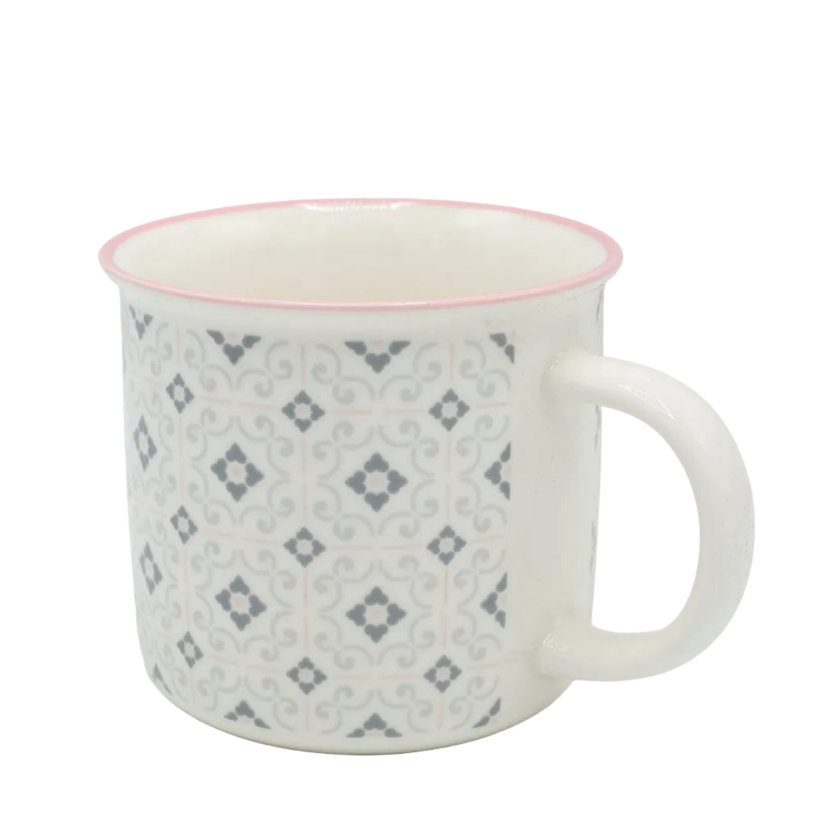 Geometric Pattern Ceramic Coffee Mug 420ml at Zubaidas Homestore Pakistan