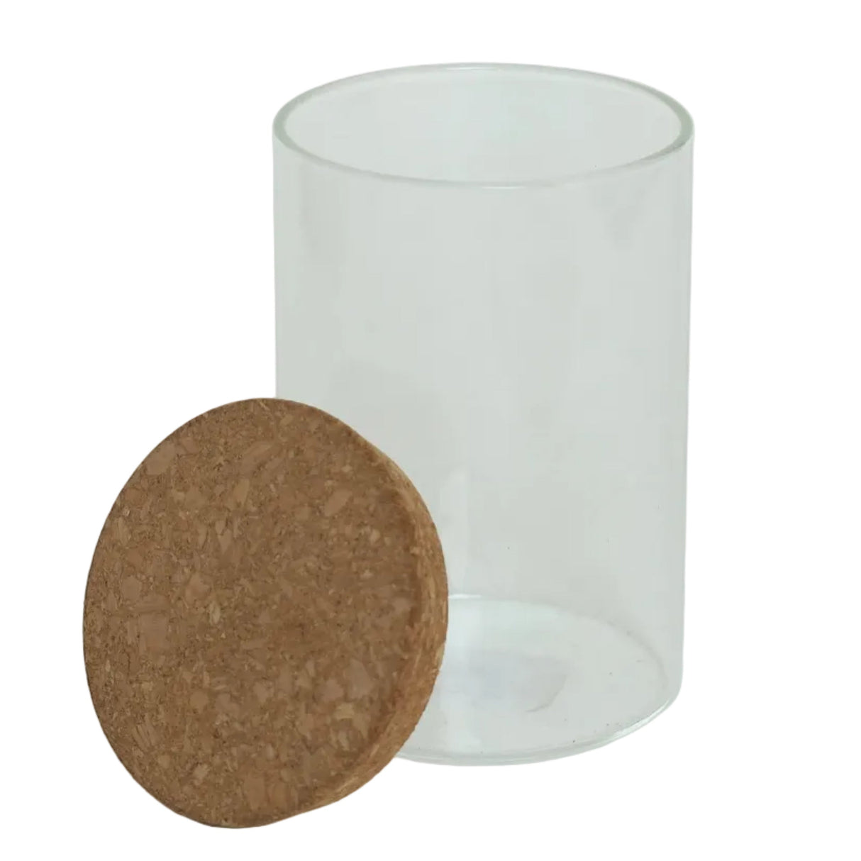 Glass Storage Jar Set of 3 with Cork Lids and Tray at Zubaidas Homestore Pakistan