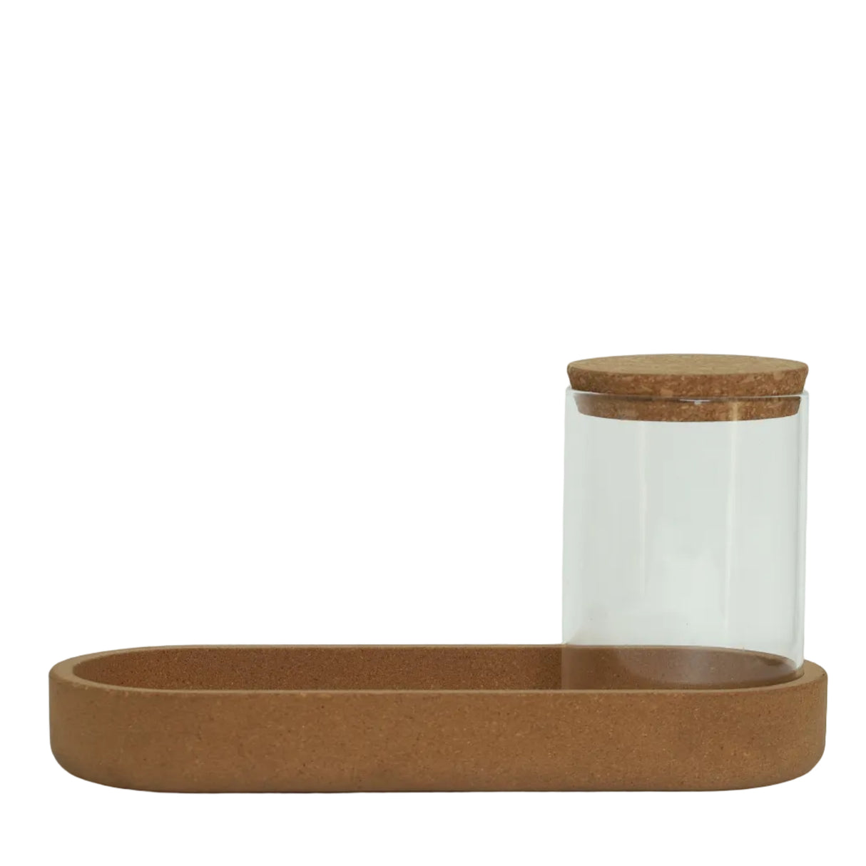Glass Storage Jar Set of 3 with Cork Lids and Tray at Zubaidas Most Trusted Homestore in Pakistan