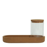Glass Storage Jar Set of 3 with Cork Lids and Tray at Zubaidas Most Trusted Homestore in Pakistan