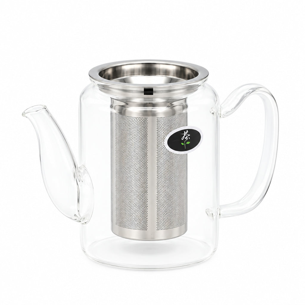 Glass Teapot with Stainless Steel Infuser 600ml at Zubaidas Homestore - The Largest Collection Of Tea Pots In Pakistan