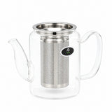 Glass Teapot with Stainless Steel Infuser 600ml at Zubaidas Homestore - The Largest Collection Of Tea Pots In Pakistan