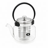Glass Teapot with Stainless Steel Strainer 800ml at Zubaidas Homestore - House of The Biggest Collection of Tea Pots in Pakistan