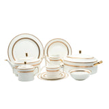 Gold Embossed Bone China Dinner Set 61 Pieces at Zubaidas Homestore 