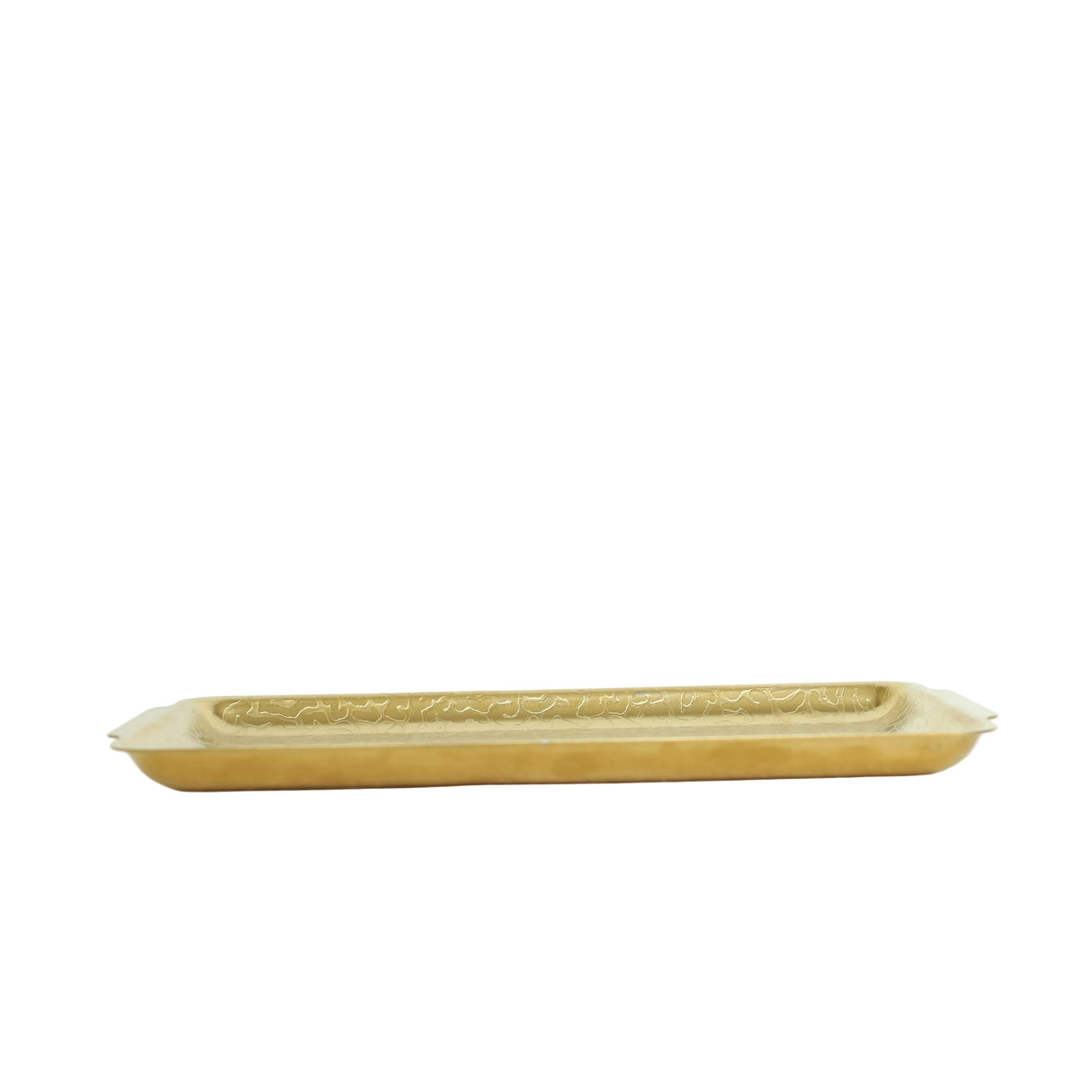 Gold Plated Stainless Steel Rectangle Tray 25cm at Zubaidas Homestore. Best For Home Shopping In Pakistan 