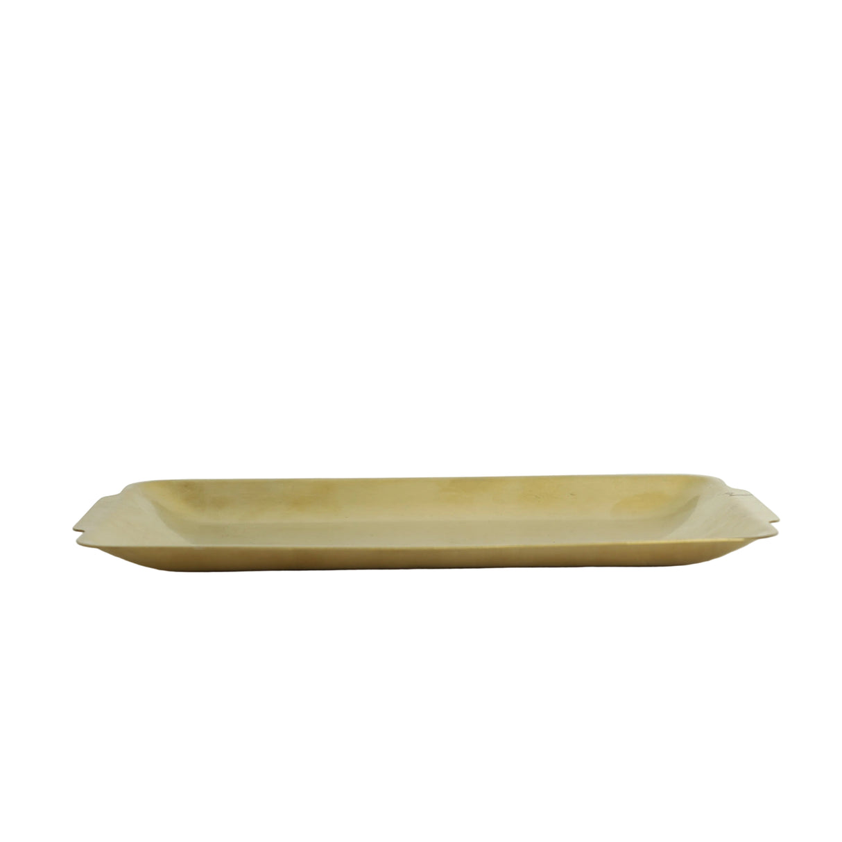 Gold Plated Stainless Steel Rectangle Tray 32cm at Zubaidas Homestore - House of the Biggest Collection of Serving Trays in Pakistan