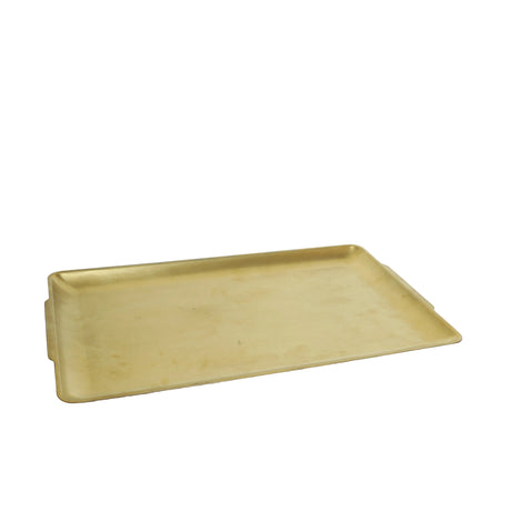 Gold Plated Stainless Steel Rectangle Tray 40cm at Zubaidas Homestore. Best For Home Shopping In Pakistan