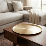 Gold Plated Stainless Steel Tray 55cm at Zubaidas Homestore Pakistan