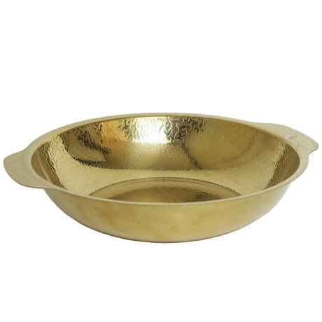 Gold Snowflake Bowl Textured Metal Finish 28cm at Zubaidas Most trusted Homestore in Pakistan