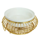 Golden Ceramic and Stainless Steel Caged Chafing Dish 2ltr Zubaidas Homestore Online Pakistan