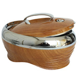 Golden Fire 5L Insulated Food Warmer Light Wood and Silver at Zubaidas Homestore Best for Home Shopping