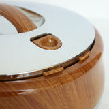 Golden Fire Oval Insulated Wood and Silver Hotpot 4LTR at Zubaidas No#1 Homestore in Pakistan