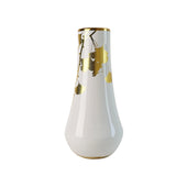 Golden Leaf Ceramic Vase White Design at Zubaidas Homestore Pakistan