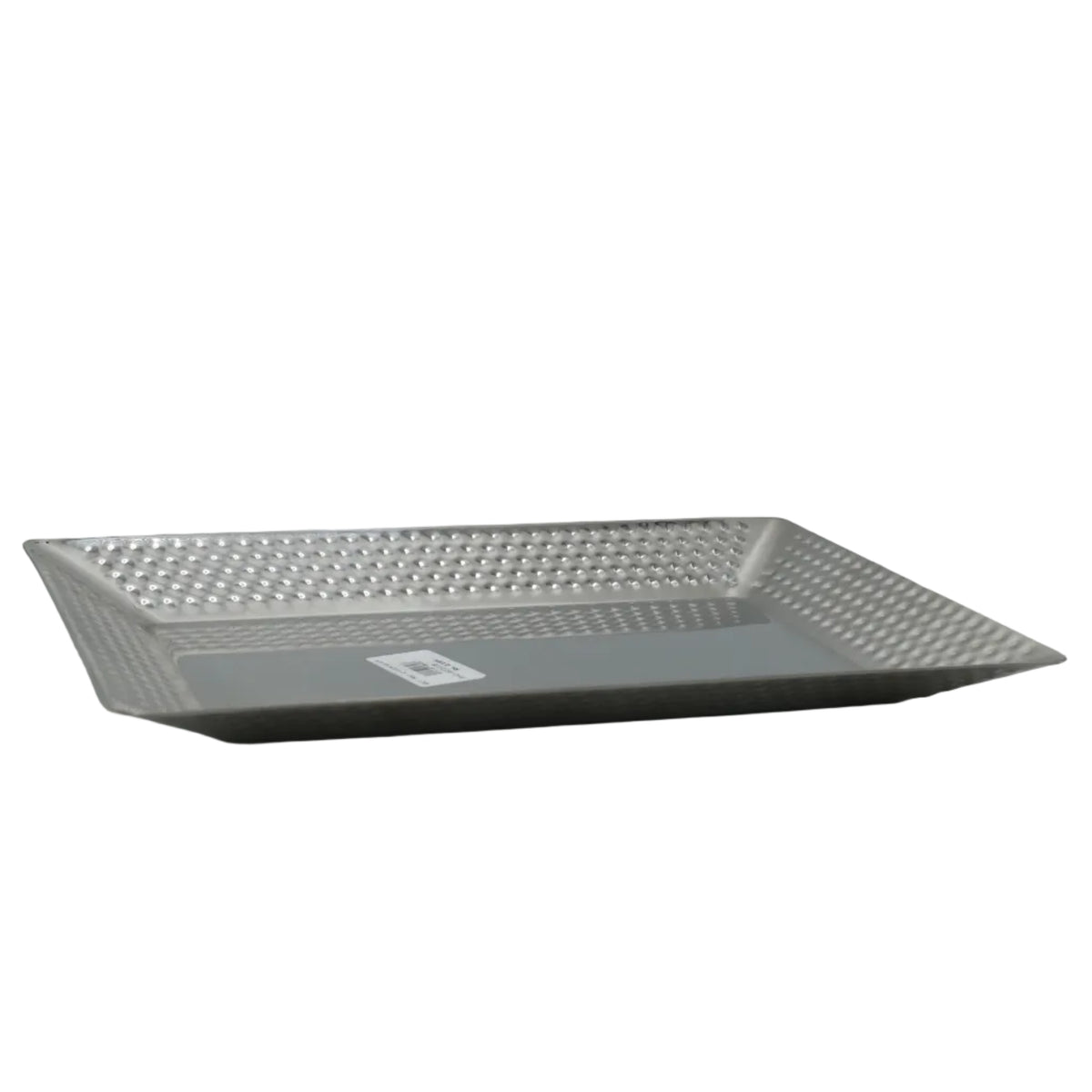 Hammered Rectangular Serving Platter 32cm Silver at Zubaidas Homestore Pakistan