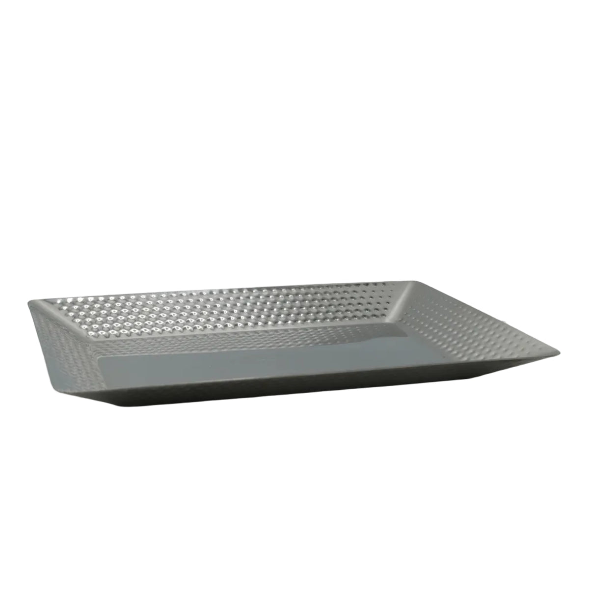 Hammered Rectangular Serving Platter 34cm Silver at Zubaidas Homestore Pakistan