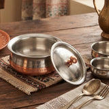 Hammered Stainless Steel Karahi at Zubaidas Homestore