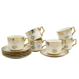 Heart Design Porcelain Cup and Saucer 6 Pieces Set at Zubaidas Homestore Pakistan