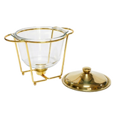 High Deep Glass Chafing Dish Stainless Steel 4Ltr at Zubaidas Homestore Pakistan
