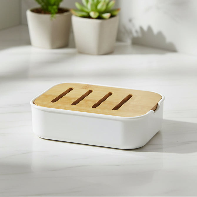 Homeatic Bamboo Shelf Soap Holder at Zubaidas Homestore