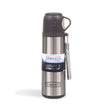Homeatic Flask with Integrated Cup Lid 500ML Silver Steel Water Bottle at Zubaidas Homestore