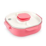 Homeatic Friends Stainless Steel Pink 700 ML Lunch Box with Cutlery at Zubaidas Home Store Pakistan