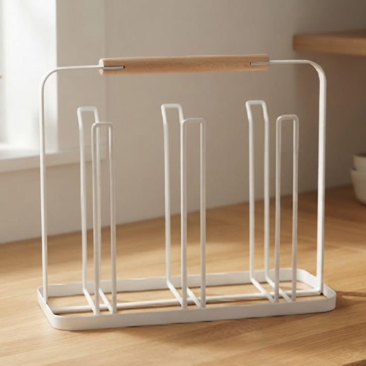 Homeatic Glass Holder with Wooden Handle at Zubaidas Homestore