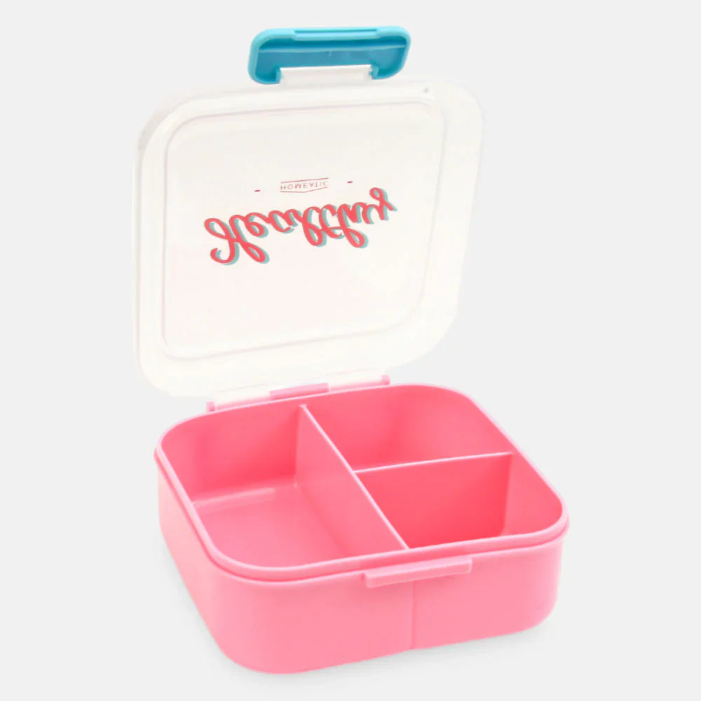 Homeatic Healthy Bento Plastic Pink 1.5 Ltr Lunch Box with Cutlery at Zubaidas No 1 Home Store in Pakistan