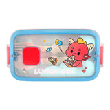 Homeatic Kawai Friends Blue Plastic Lunch Box With Cutlery 1Ltr at Zubaidas Homestore Pakistan
