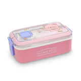 Homeatic Kawai Friends Pink Plastic Lunch Box With Cutlery 1Ltr at Zubaidas Homestore
