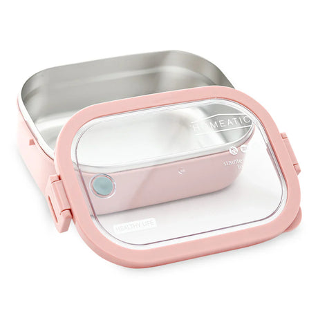 Homeatic Large Bento Stainless Steel Pink 1300 ML Lunch Box at Zubaidas Homestore Pakistan