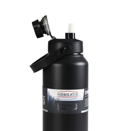 Homeatic Leisure and Sports Vacuum Flask 1300ML Black Steel Water Bottle at Zubaidas Homestore Pakistan