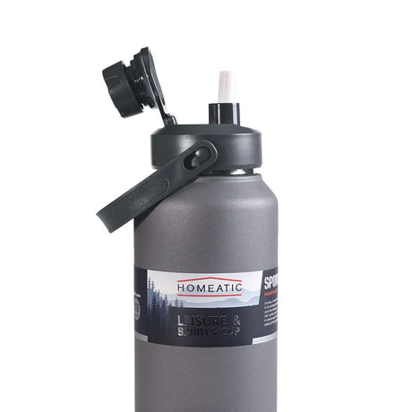 Homeatic Leisure and Sports Vacuum Flask 1300ML Grey Steel Water Bottle at Zubaidas Homestore Pakistan
