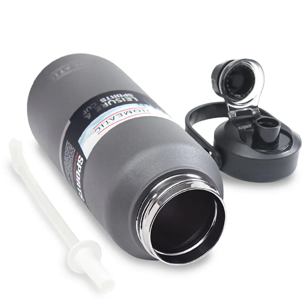 Homeatic Leisure and Sports Vacuum Flask 1300ML Grey Steel Water Bottle at Zubaidas Best Online Homestore in Pakistan