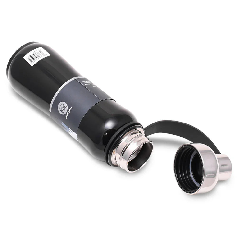 Homeatic Leisure and Sports Vacuum Flask 500ML Black Steel Water Bottle at Zubaidas Homestore Online Pakistan