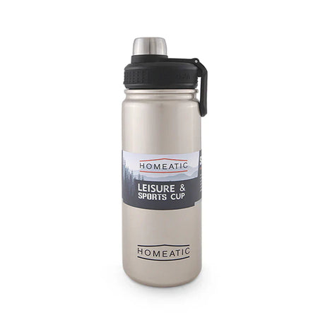 Homeatic Leisure and Sports Vacuum Flask 650ML Silver Steel Water Bottle at Zubaidas Homestore Pakistan