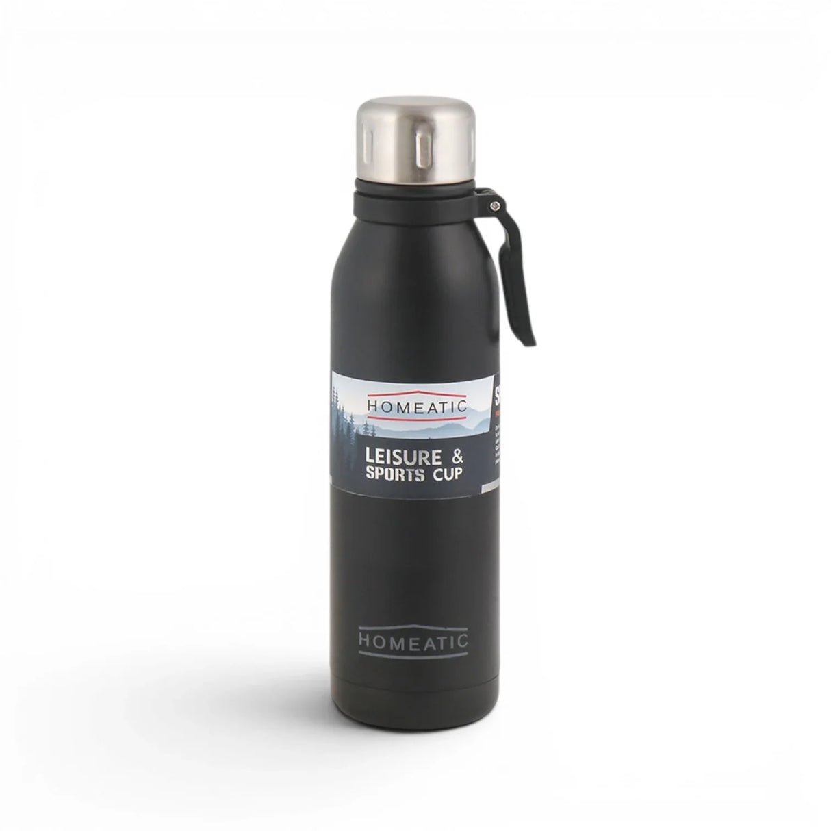 Homeatic Leisure and Sports Vacuum Flask 700ML Black Steel Water Bottle at Zubaidas Homestore