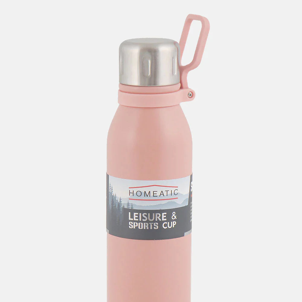 Homeatic Leisure and Sports Vacuum Flask 700ML Pink Steel Water Bottle at Zubaidas Homestore Pakistan