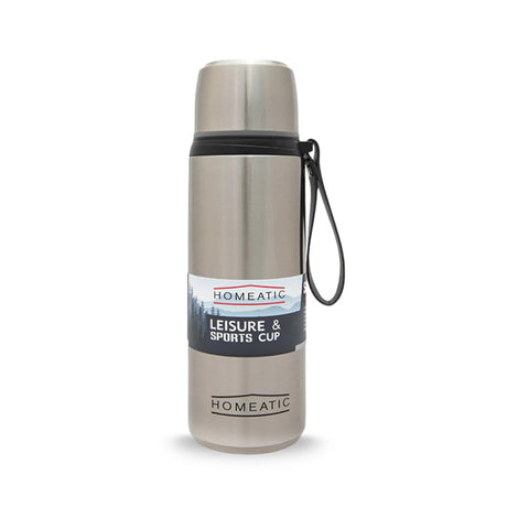 Homeatic Leisure and Sports Vacuum Flask 750ML Silver Steel Water Bottle at Zubaidas Homestore