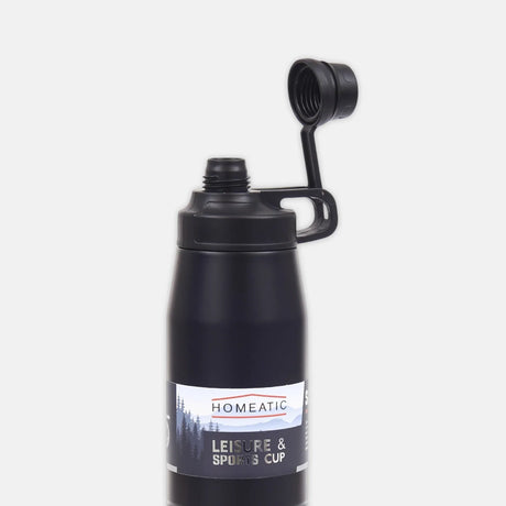 Homeatic Leisure and Sports Vacuum Flask 900ML Black Steel Water Bottle at Zubaidas Homestore Pakistan