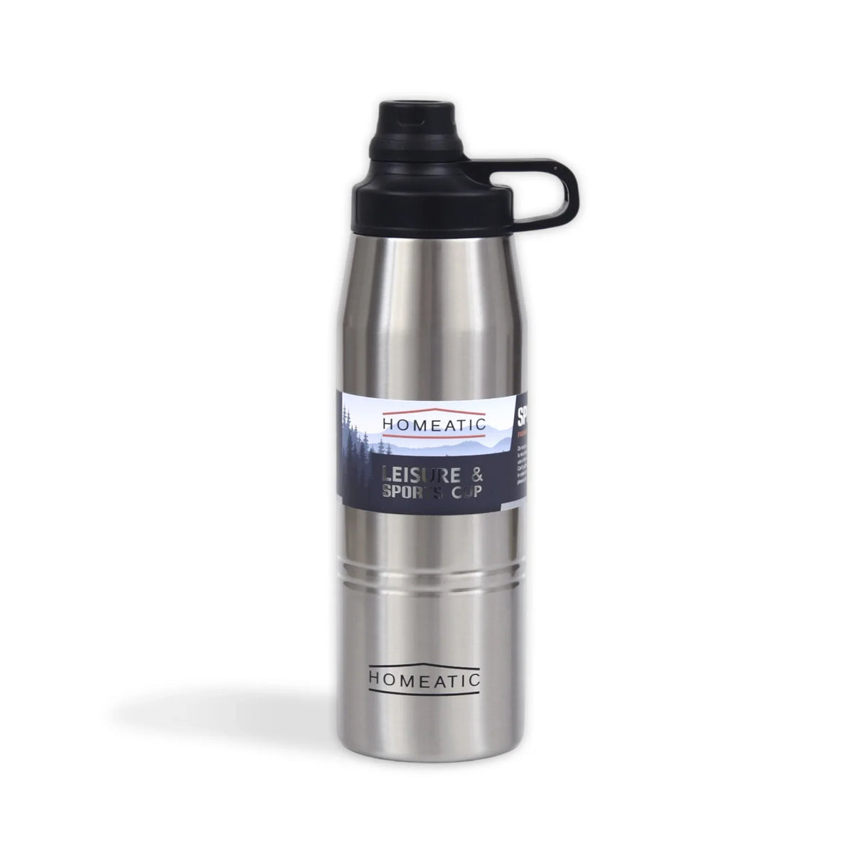 Homeatic Leisure and Sports Vacuum Flask 900ML Silver Steel Water Bottle at Zubaidas Homestore