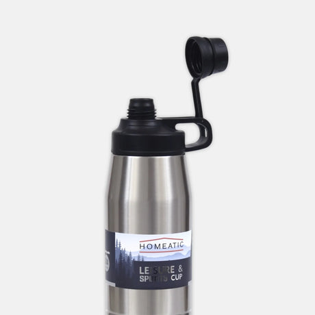 Homeatic Leisure and Sports Vacuum Flask 900ML Silver Steel Water Bottle at Zubaidas Homestore Pakistan