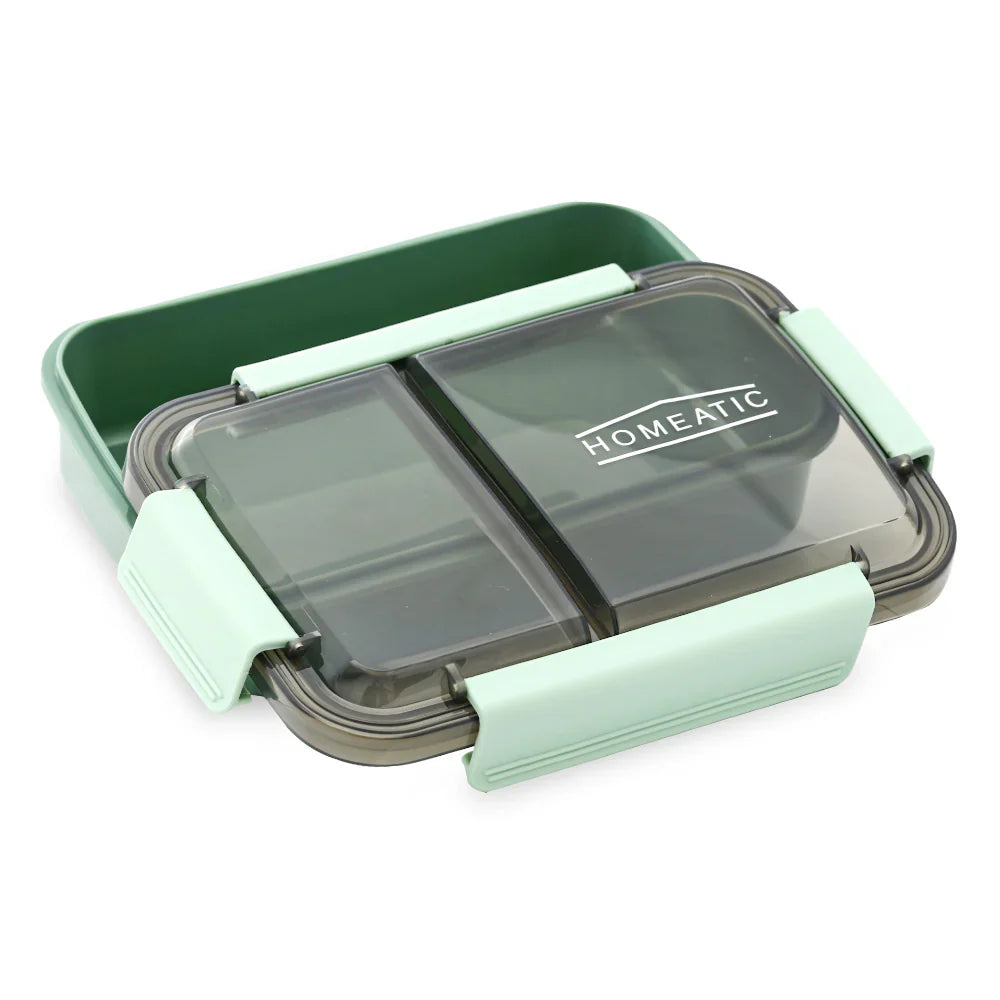Homeatic Multi Compartment Stainless Steel Green 750 ml Lunch Box at Zubaidas Homestore Online Pakistan