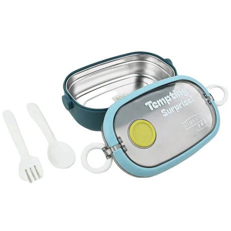 Homeatic Multi-Compartment Stainless Steel Lunch Box Blue 750ml at Zubaidas Homestore
