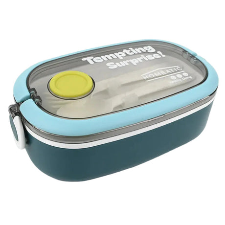 Homeatic Multi-Compartment Stainless Steel Lunch Box Blue 750ml at Zubaidas Best Homestore in Pakistan