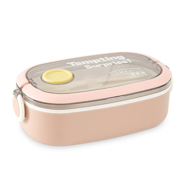 Homeatic Multi-Compartment Stainless Steel Lunch Box Pink 750ml at Zubaidas Homestore