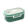 Homeatic Plastic Green 1100 ML Lunch Box with Cutlery at Zubaidas Homestore
